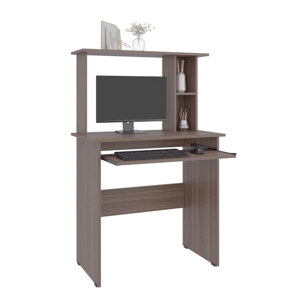 Escritorio Dolan, Avellana, con badeja movil para teclado