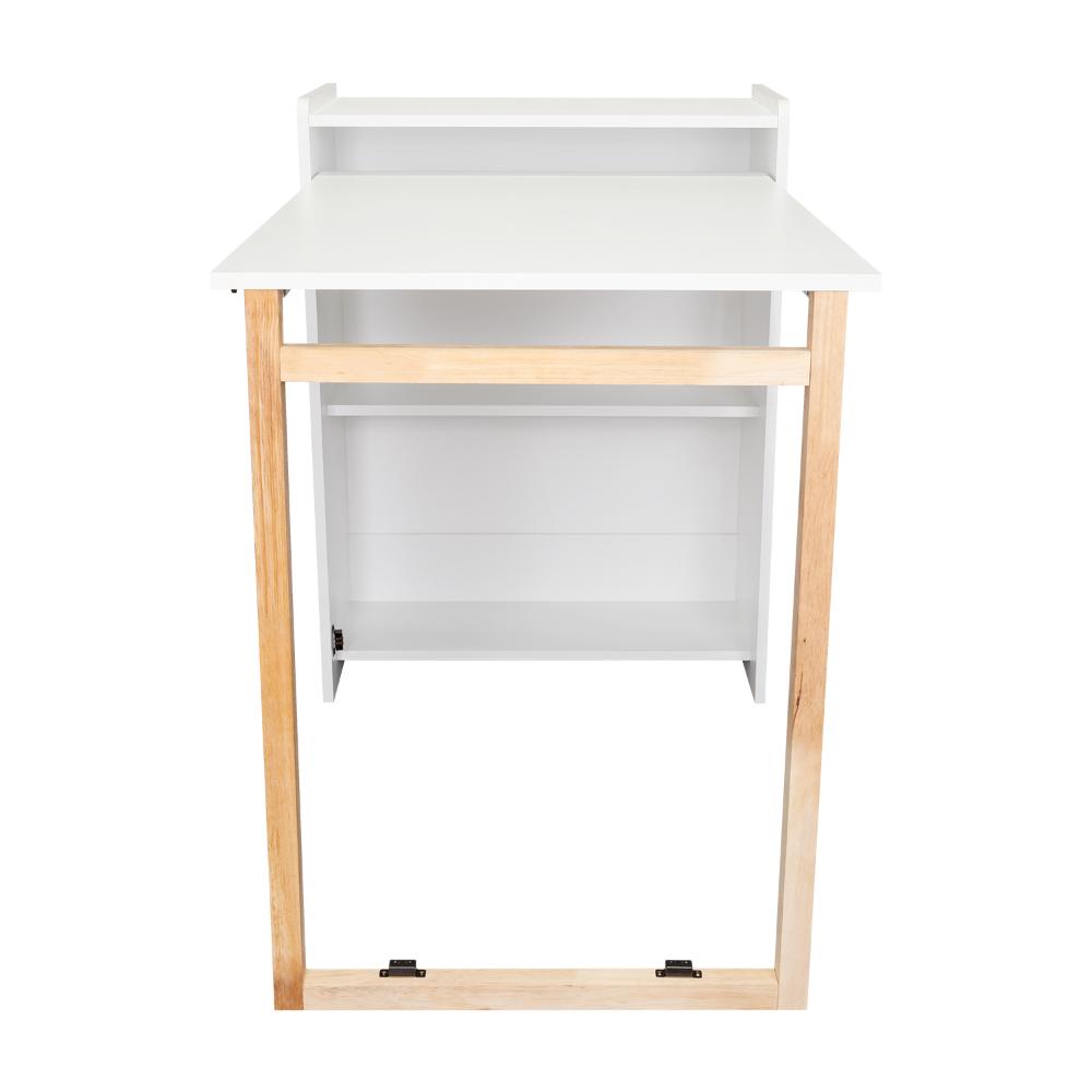 Escritorio Plegable Lesli, Blanco Duqueza, con un diseño funcional y practico