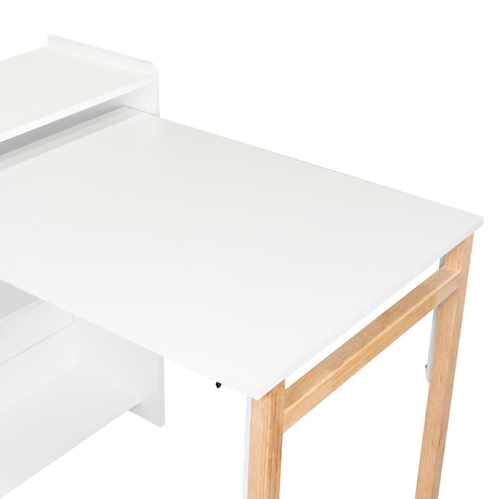 Escritorio Plegable Lesli, Blanco Duqueza, con un diseño funcional y practico