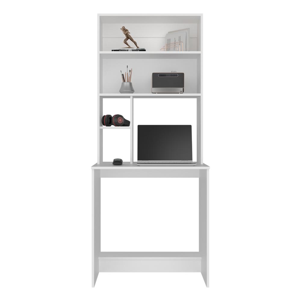 Escritorio Hucth, Kronos Blanco, con Un Cajón Deslizable y Puerta Batiente ZF