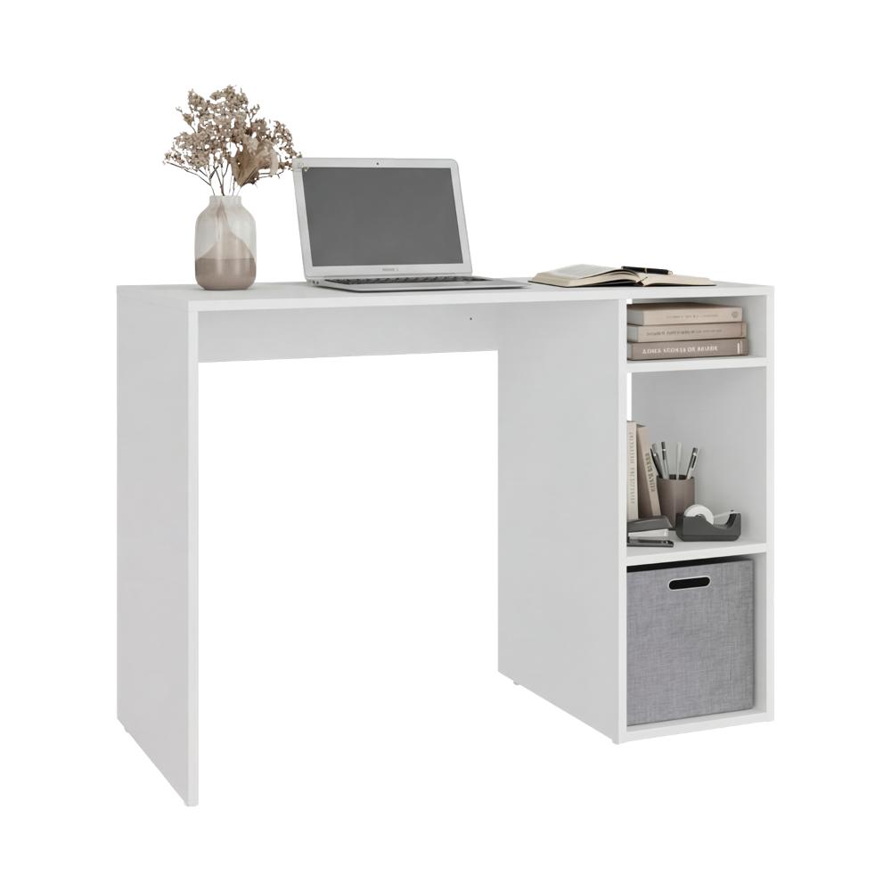 Escritorio Dalia, Kronos Blanco, Con 3 Entrepaños y Amplia Superficie De Trabajo ZF