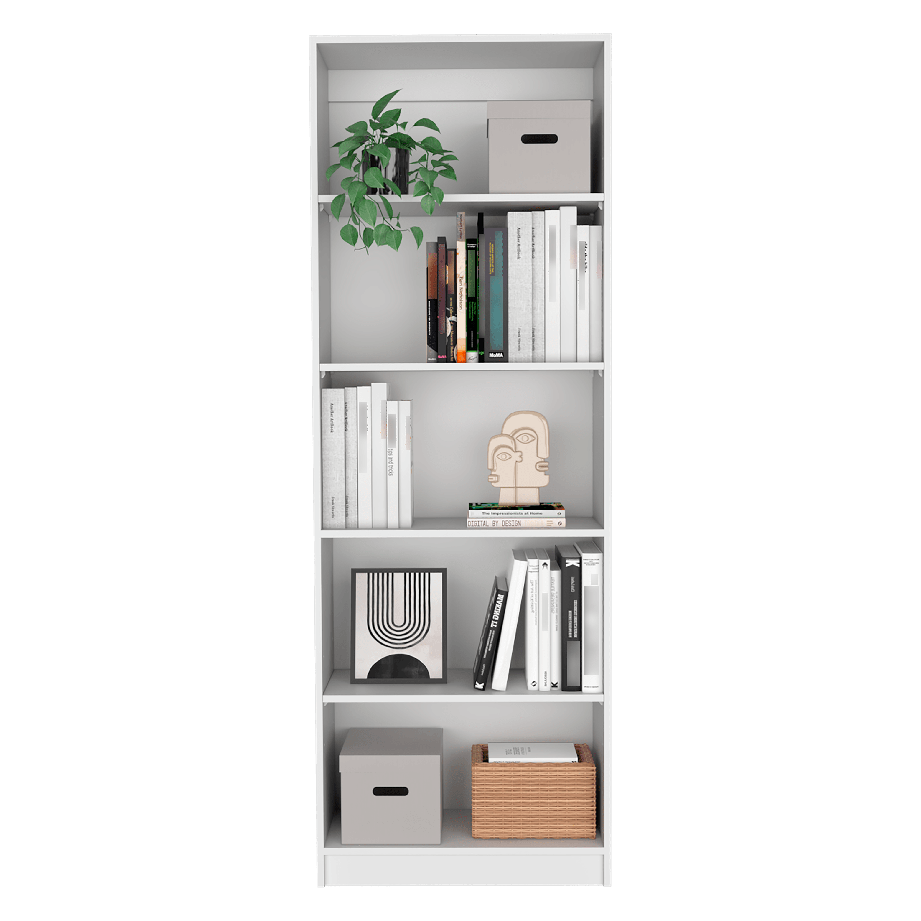 Combo de Bibliotecas Home Eco, Blanco, Incluye Tres Bibliotecas Sin Puertas. - VIRTUAL MUEBLES