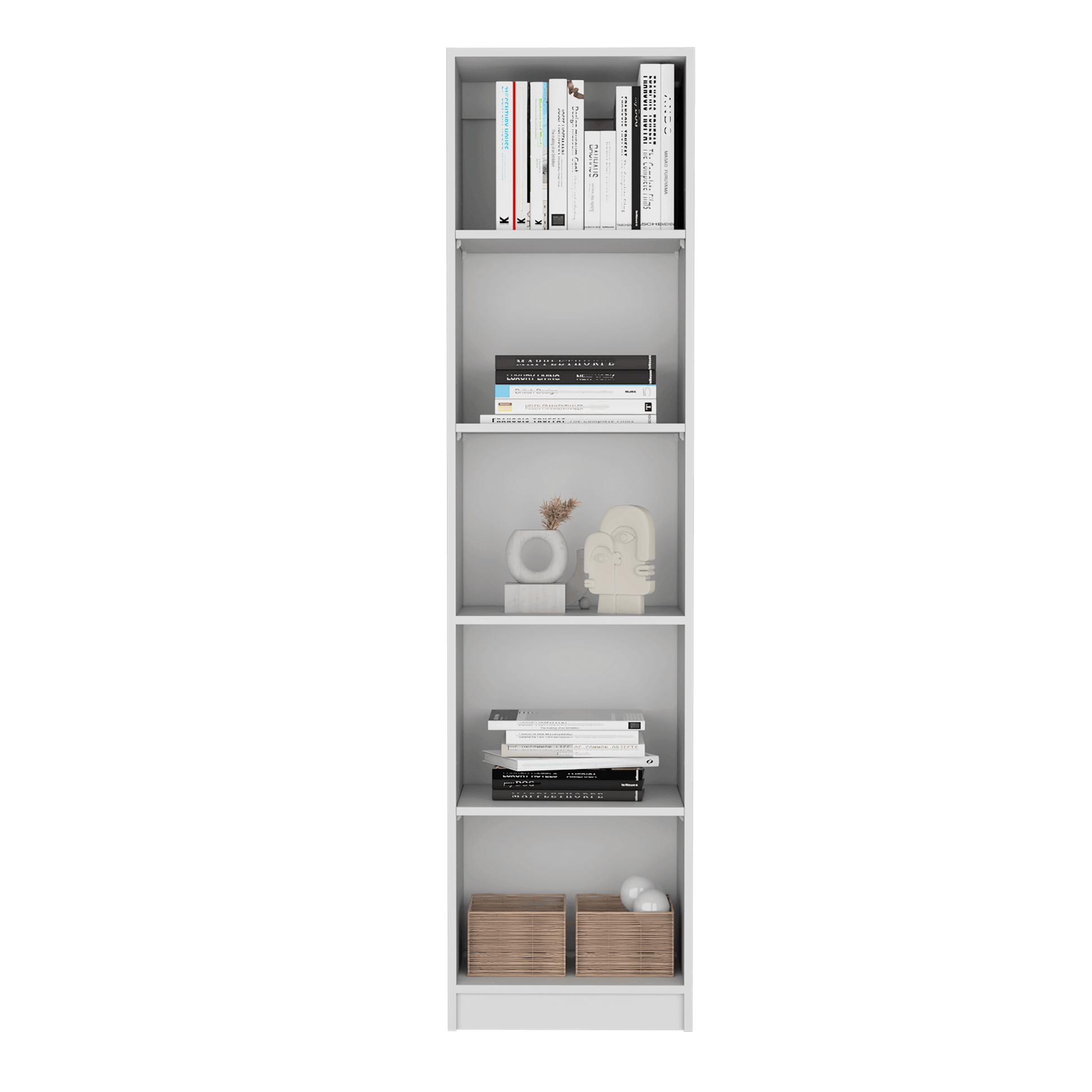 Combo de Bibliotecas Home, Blanco Incluye Tres Bibliotecas sin puertas - VIRTUAL MUEBLES