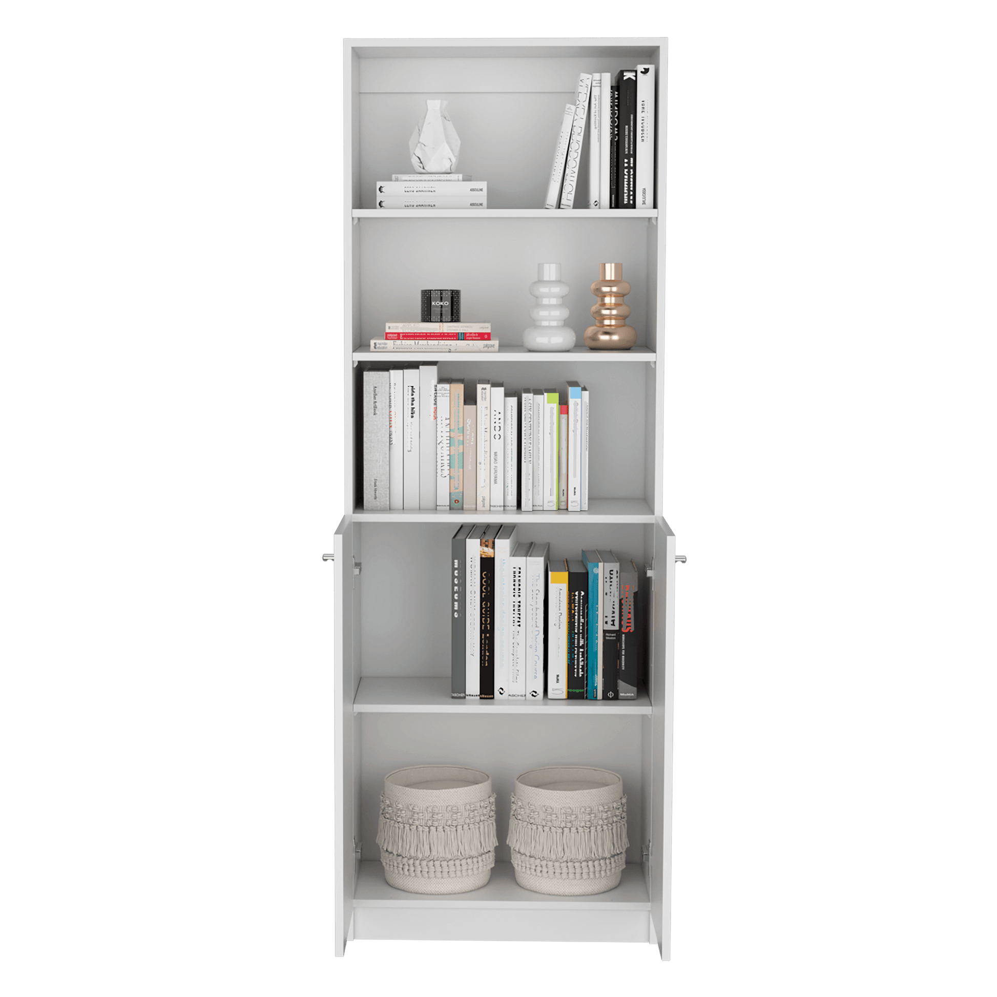 Combo de Bibliotecas Home Eco, Blanco, Incluye Dos Bibliotecas - VIRTUAL MUEBLES