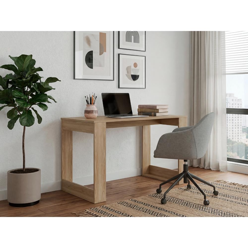 Escritorio Elora, Fresno Europeo, Ideal para Espacios de Trabajo