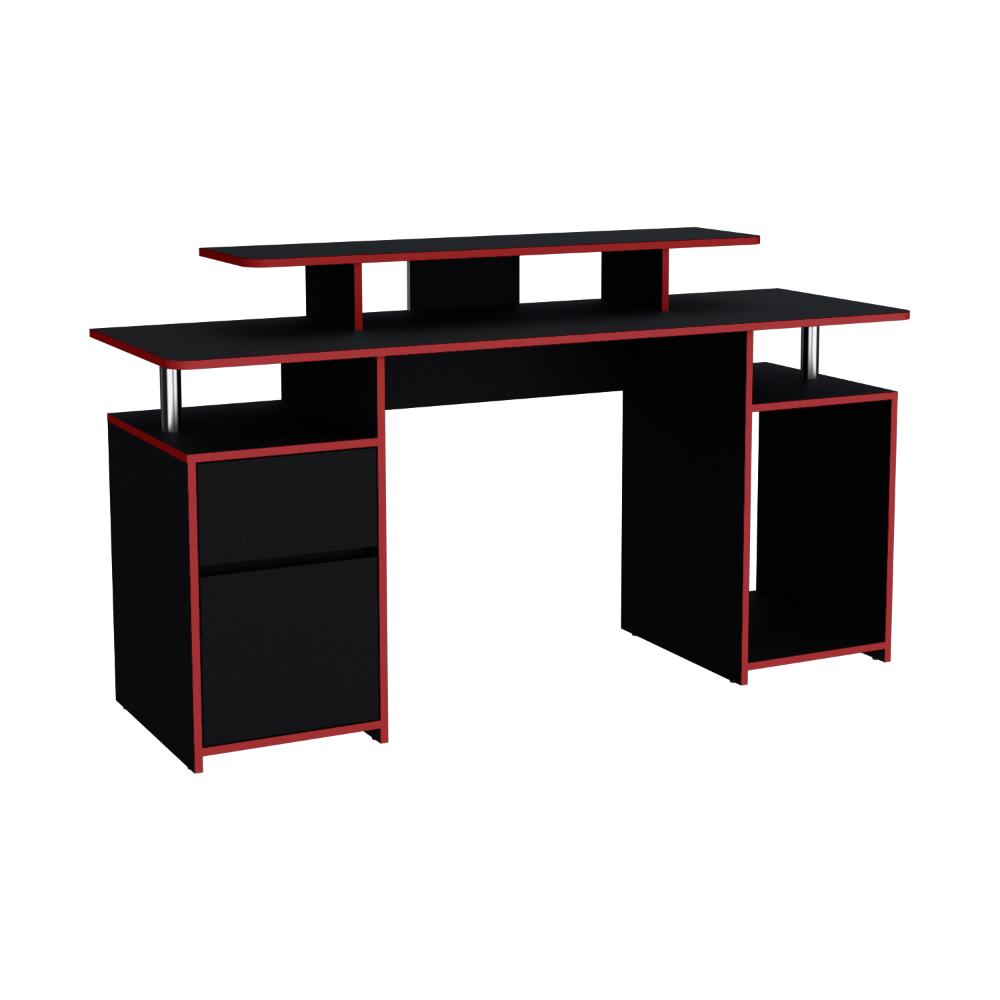 Combo para Oficina Greci, Rojo y Negro, Incluye Silla y Escritorio Gamer