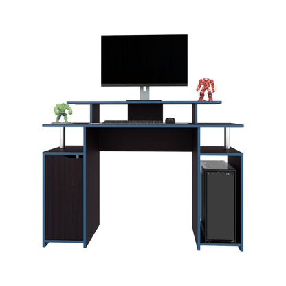 Combo para Oficina Akua, Azul y negro, Incluye Silla y Escritorio Gamer