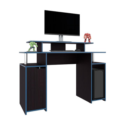 Combo para Oficina Akua, Azul y negro, Incluye Silla y Escritorio Gamer