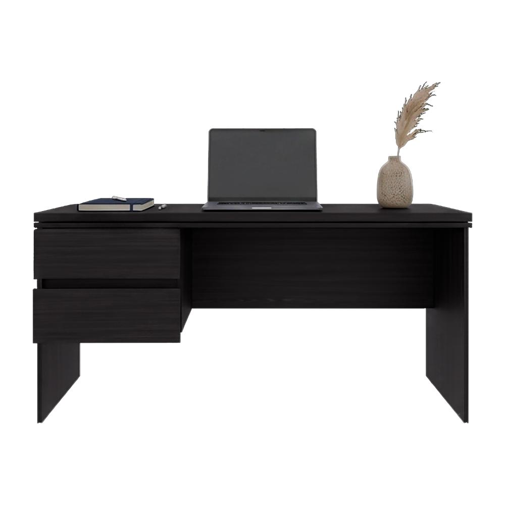 Escritorio Toronto, Kronos Wengue, Con dos cajones y amplio espacio para objetos decorativos ZF