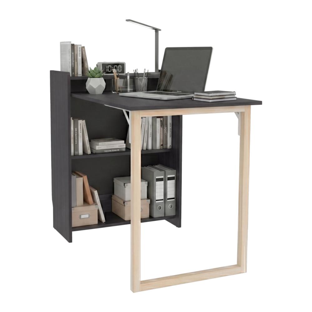 Escritorio Plegable Lesli, Kronos Wengue, con un Diseño Funcional y Práctico ZF