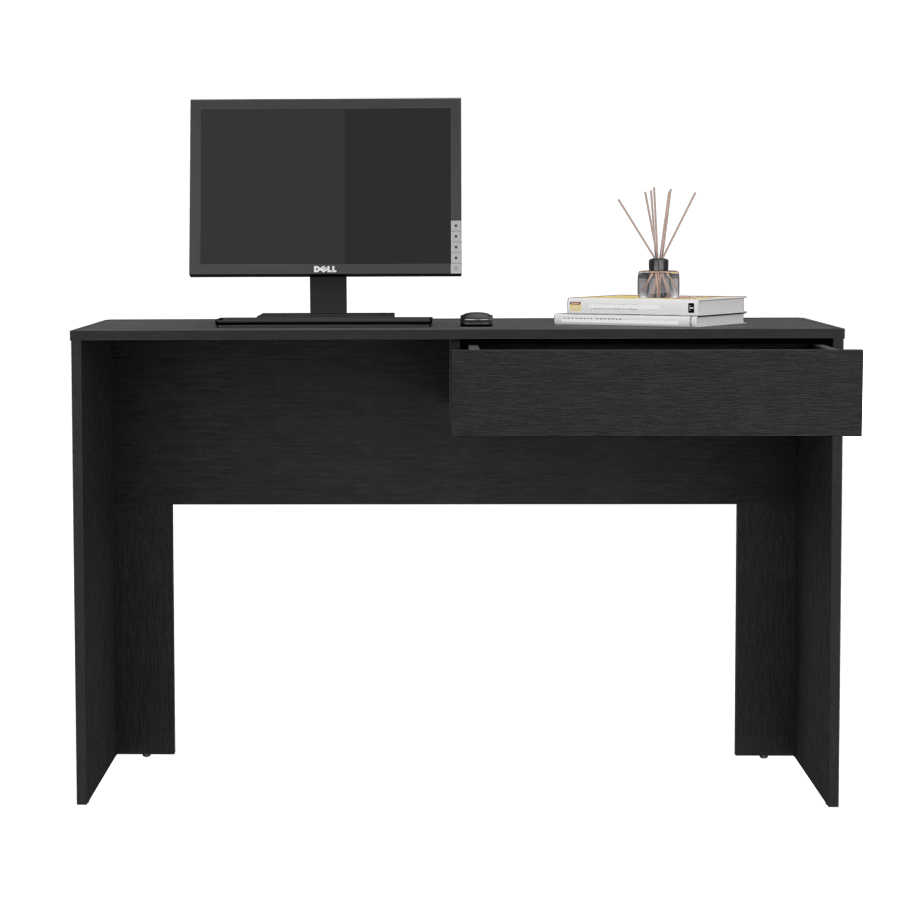Escritorio Mantis, Wengue, con Un Cajon Organizador ZF - VIRTUAL MUEBLES