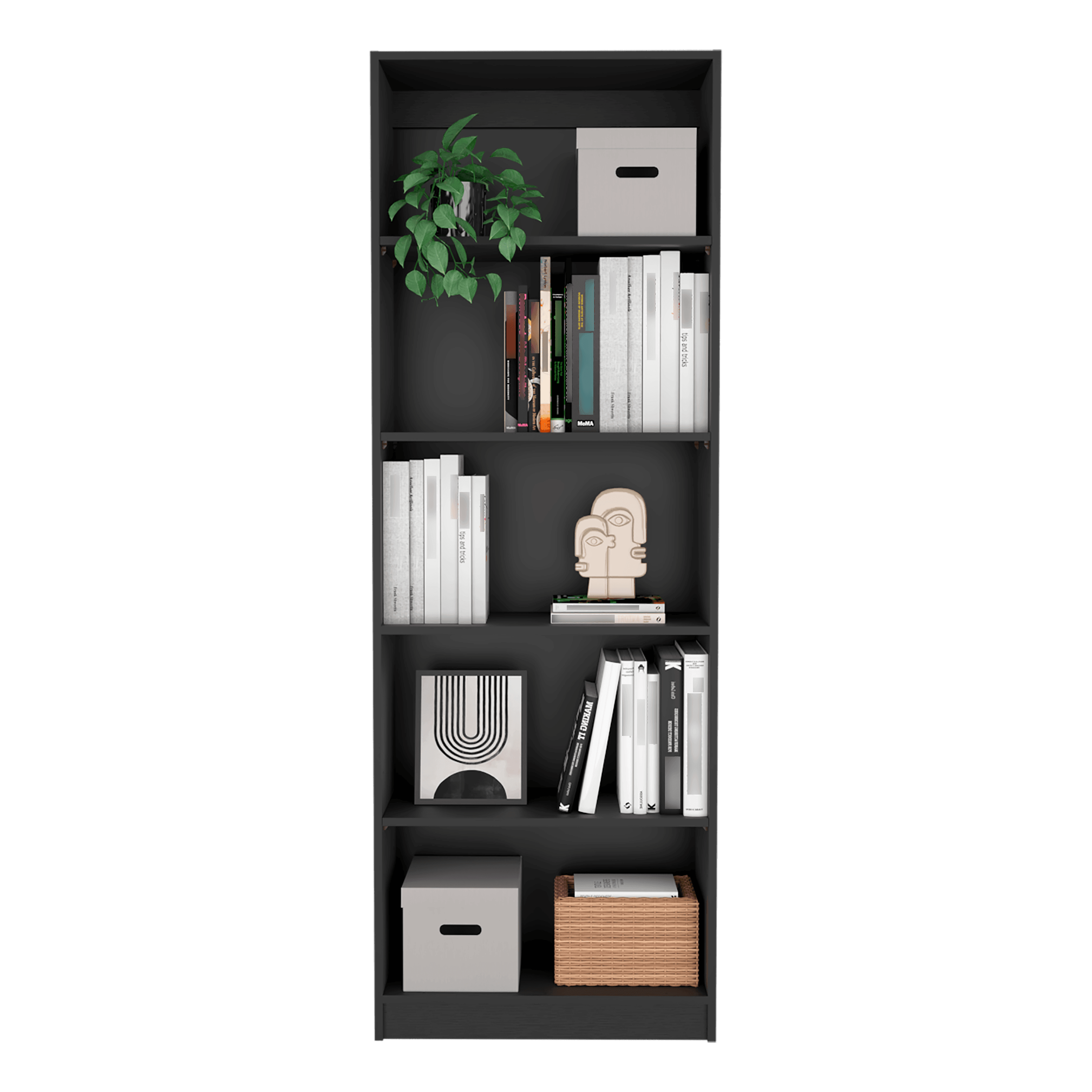 Combo de Bibliotecas Home, Wengue, Incluye Dos Bibliotecas sin puerta - VIRTUAL MUEBLES