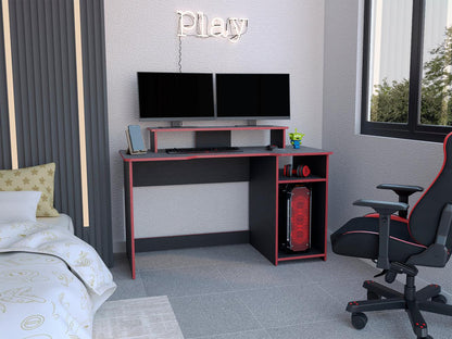 Combo para Oficina Gate, Rojo y Negro, Incluye Silla y Escritorio Gamer