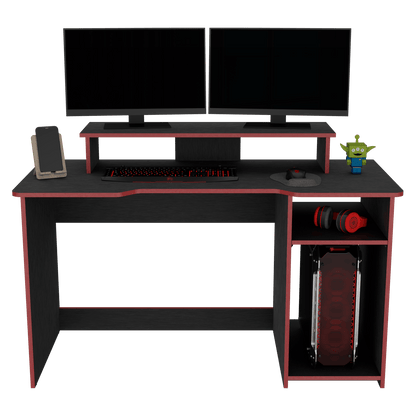 Combo para Oficina Gate, Rojo y Negro, Incluye Silla y Escritorio Gamer