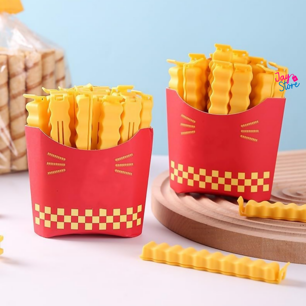 Setx12 Ganchos Clips para Cerrar Bolsas Forma Papas Fritas