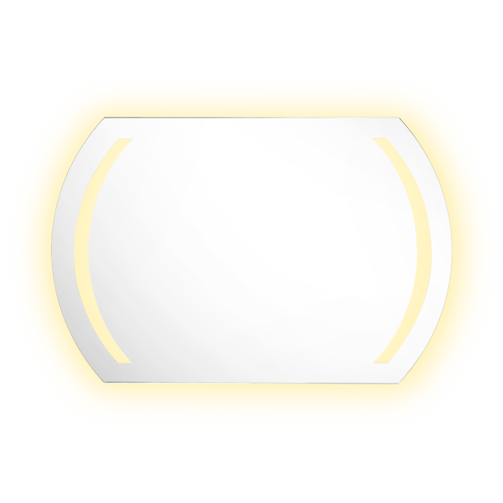 Espejo Rectangular Manson, Gris, con Luz Led