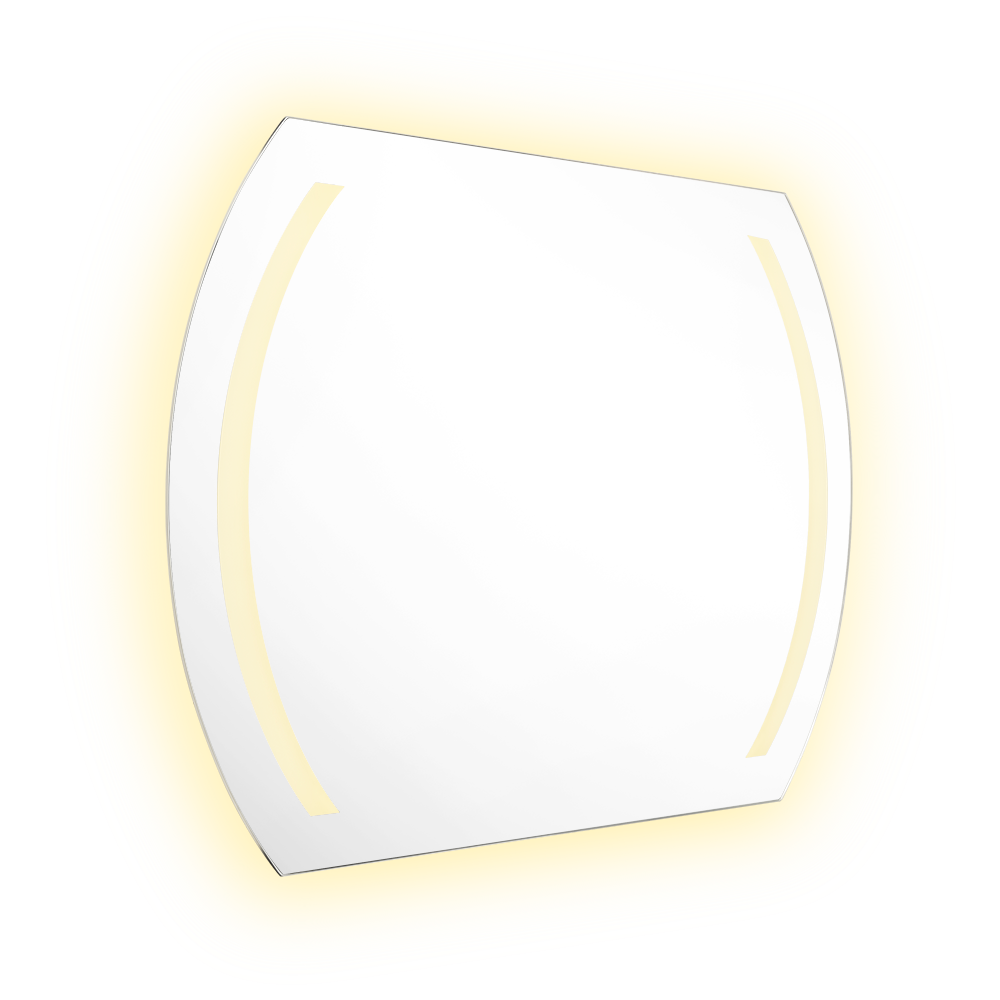 Espejo Rectangular Manson, Gris, con Luz Led