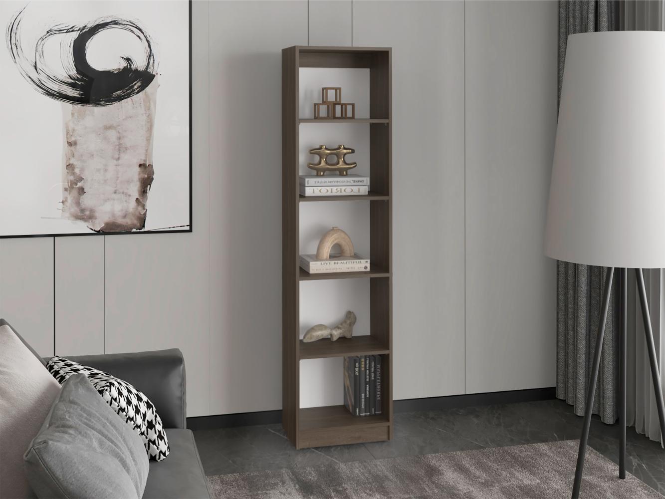 Biblioteca Home Eco, Milan y Blanco Duqueza, con Cinco Entrepaños