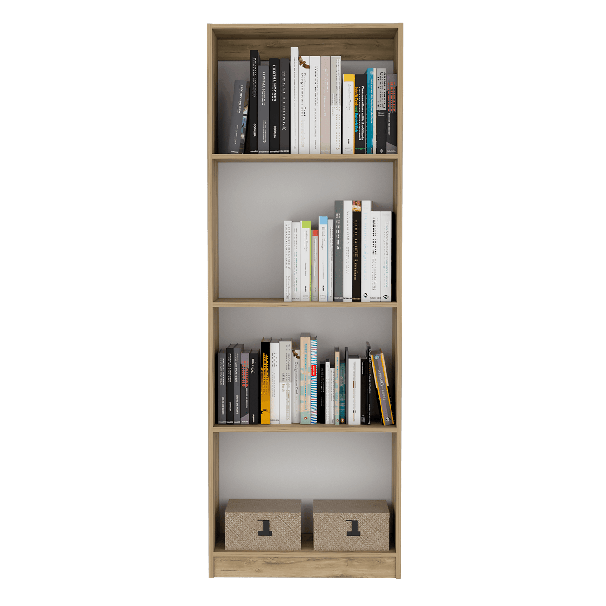 Combo de Bibliotecas Home, Macadamia Incluye Tres Bibliotecas sin puertas - VIRTUAL MUEBLES
