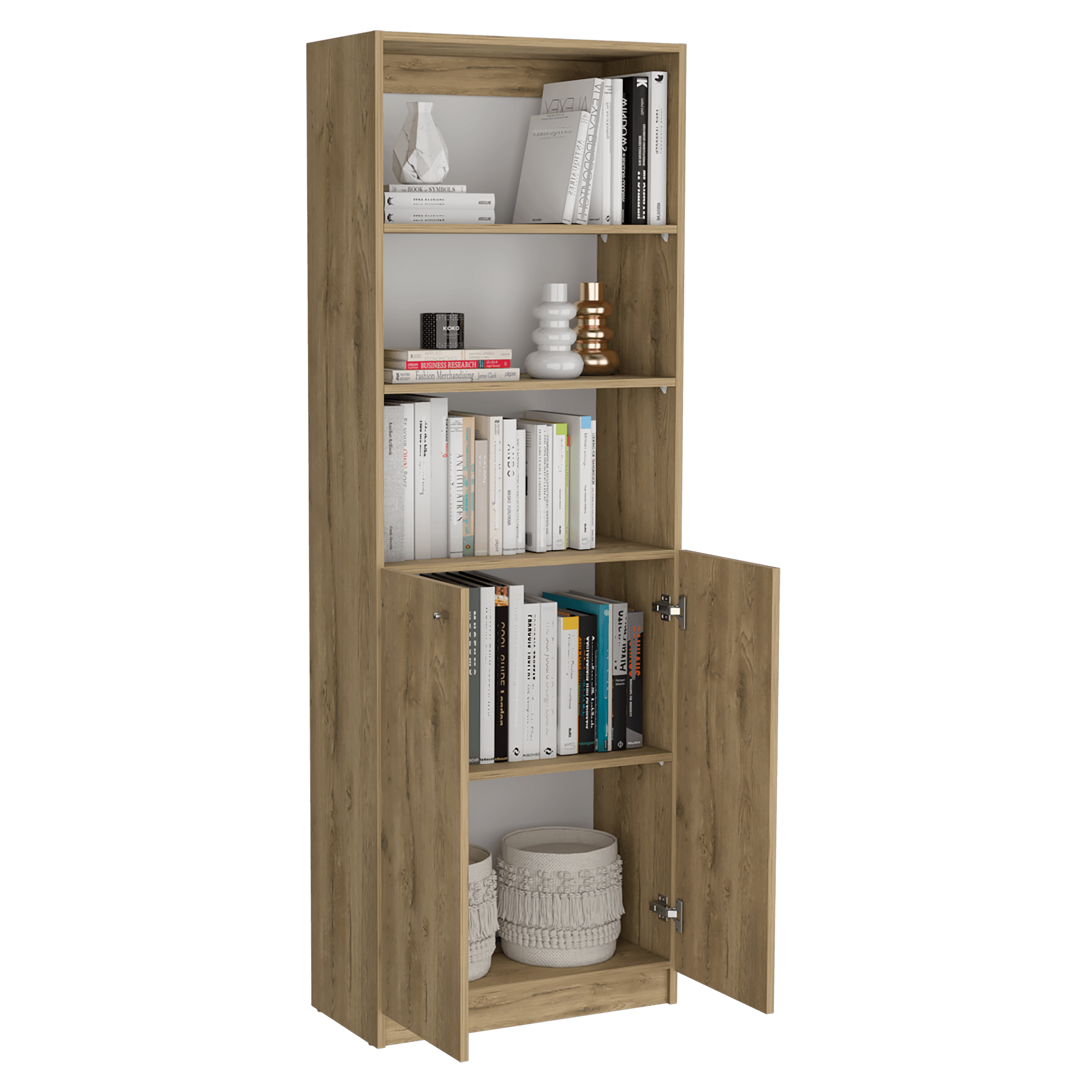 Combo de Bibliotecas Home, Macadamia, Incluye Dos Bibliotecas - VIRTUAL MUEBLES