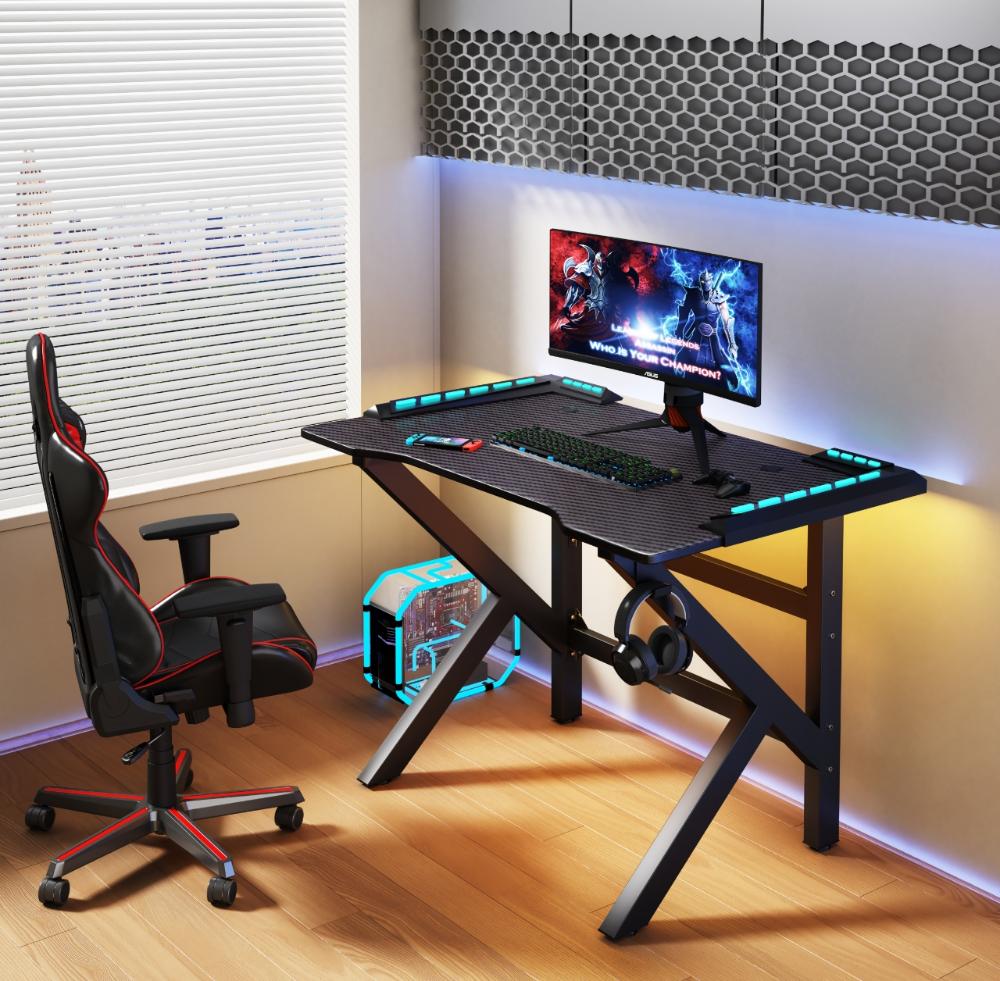 Escritorio Gamer Galactic, Negro, Estructura Metalica