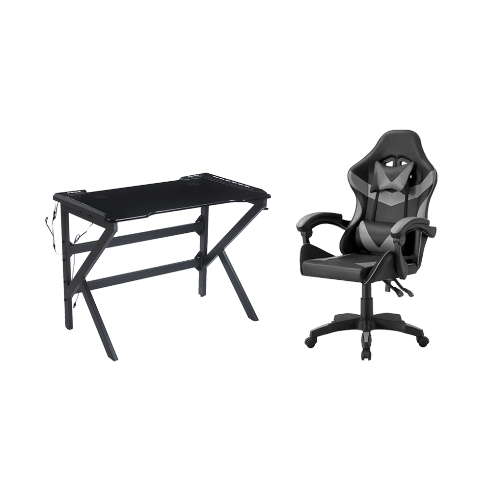 Combo Gamer Blaze, Incluye Escritorio y Silla Gamer