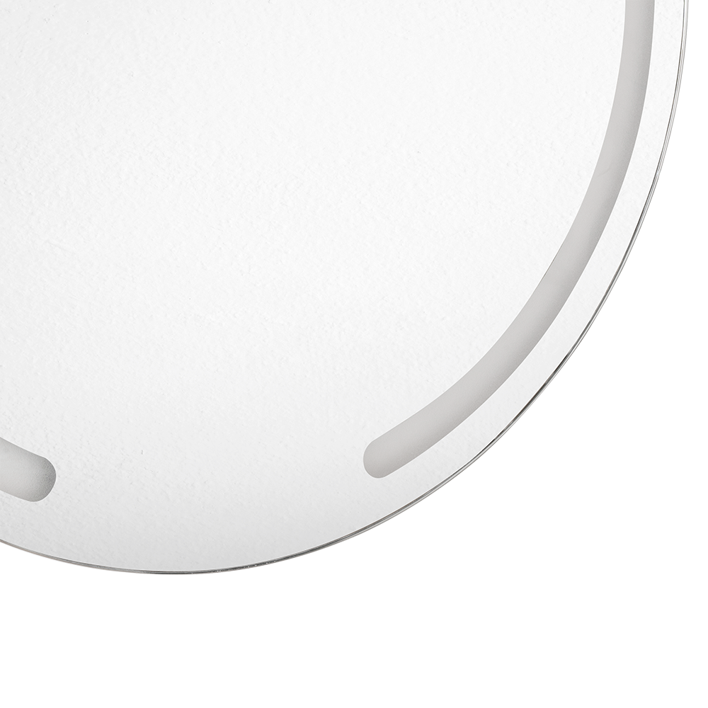 Espejo Ovalle, Circular con Diseño en Sandblasting