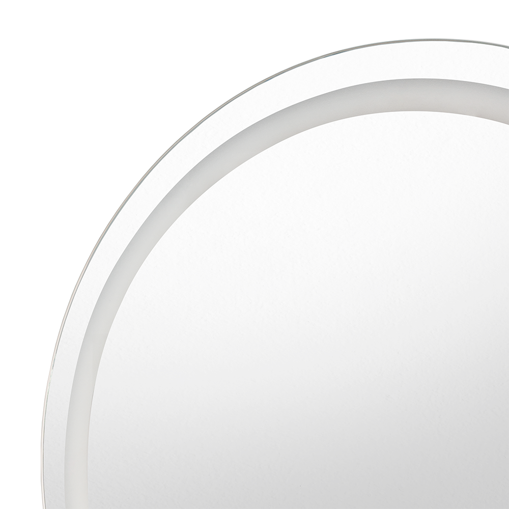 Espejo Ovalle, Circular con Diseño en Sandblasting