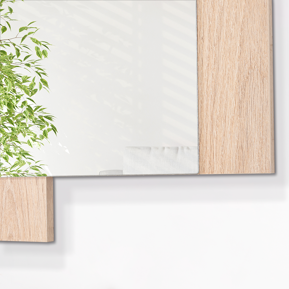 Espejo Rectangular Paduk, Color Madera Clara