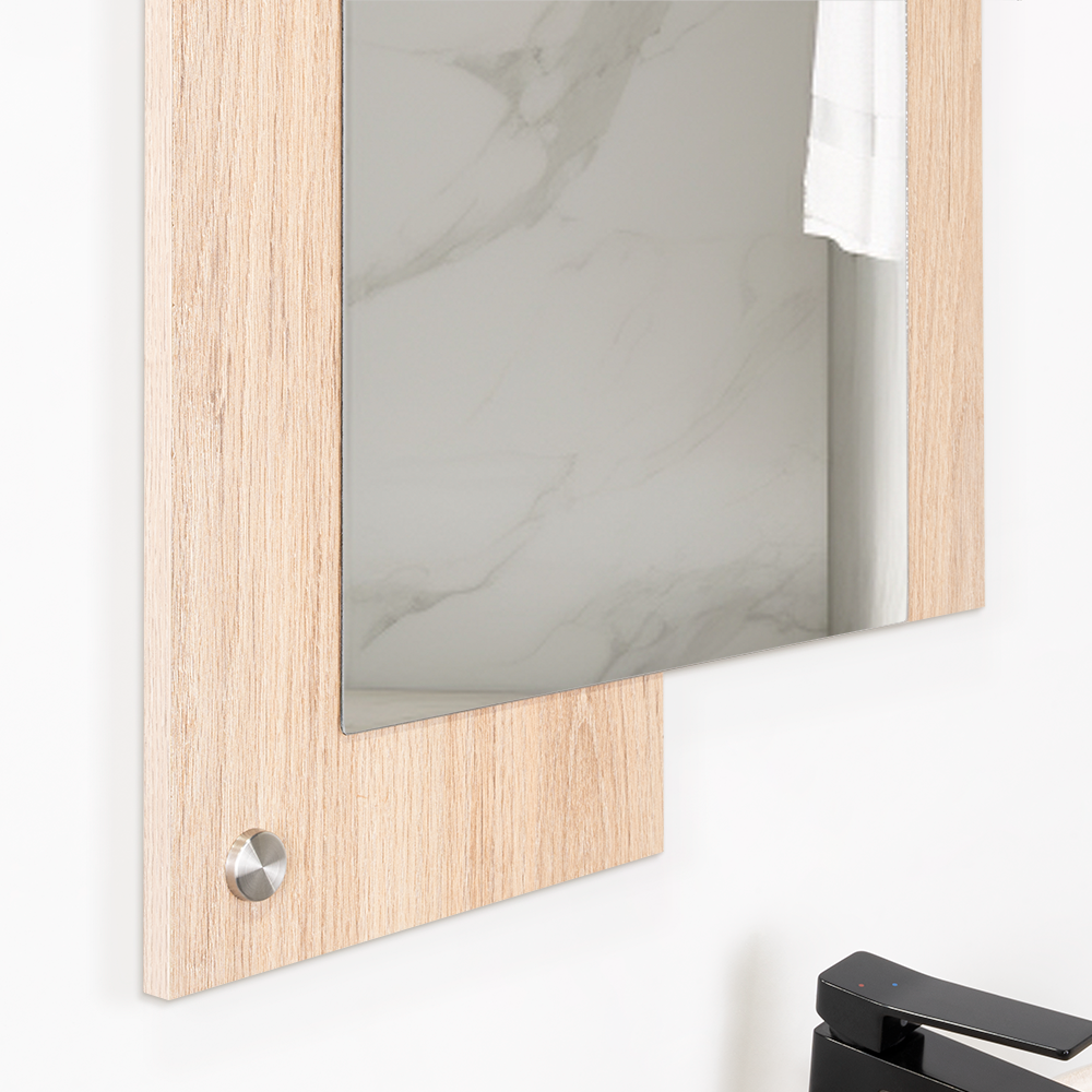 Espejo Rectangular Paduk, Color Madera Clara