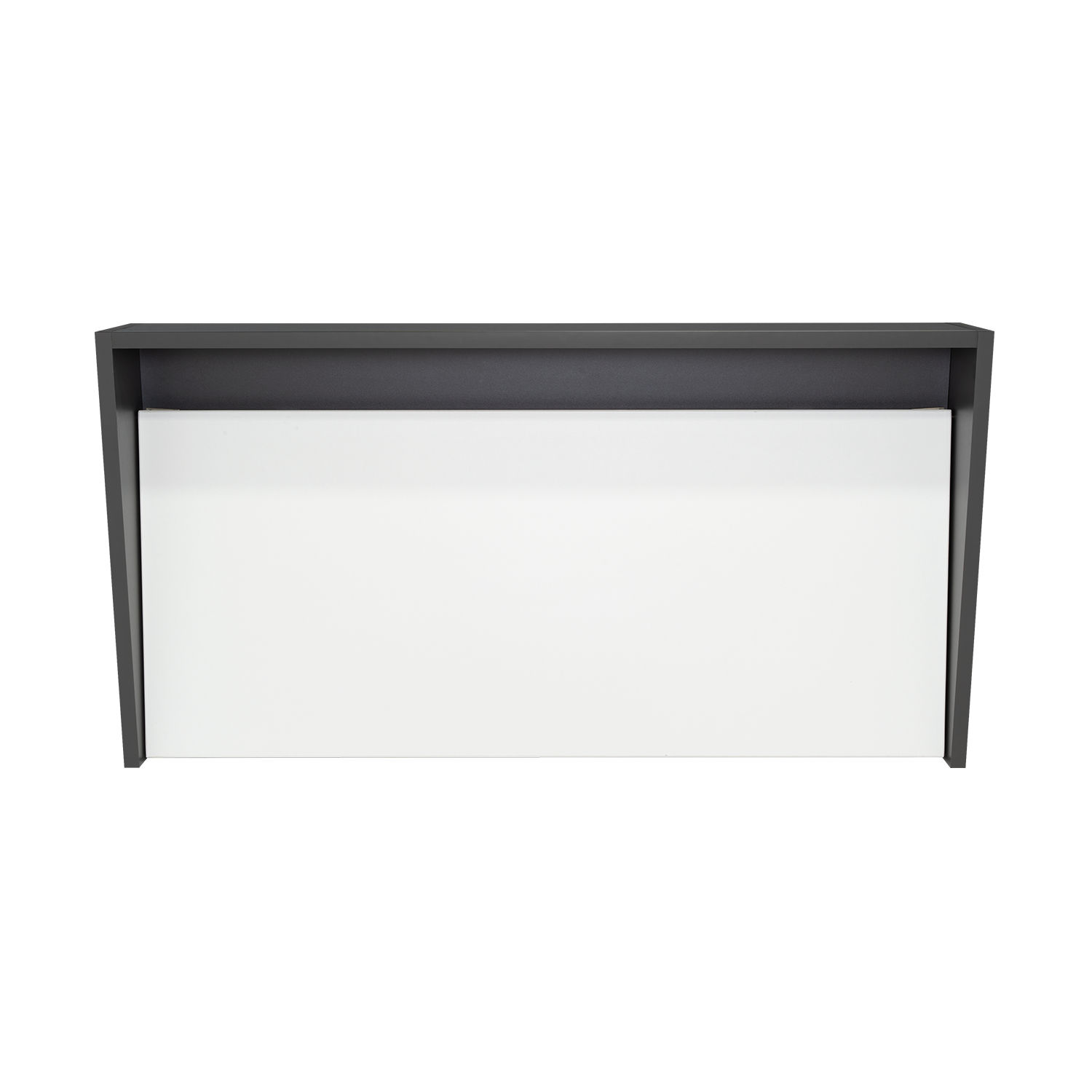Escritorio Colgante Frello, Plata Oscuro y Blanco, con Espacio Para Artículos de Estudio