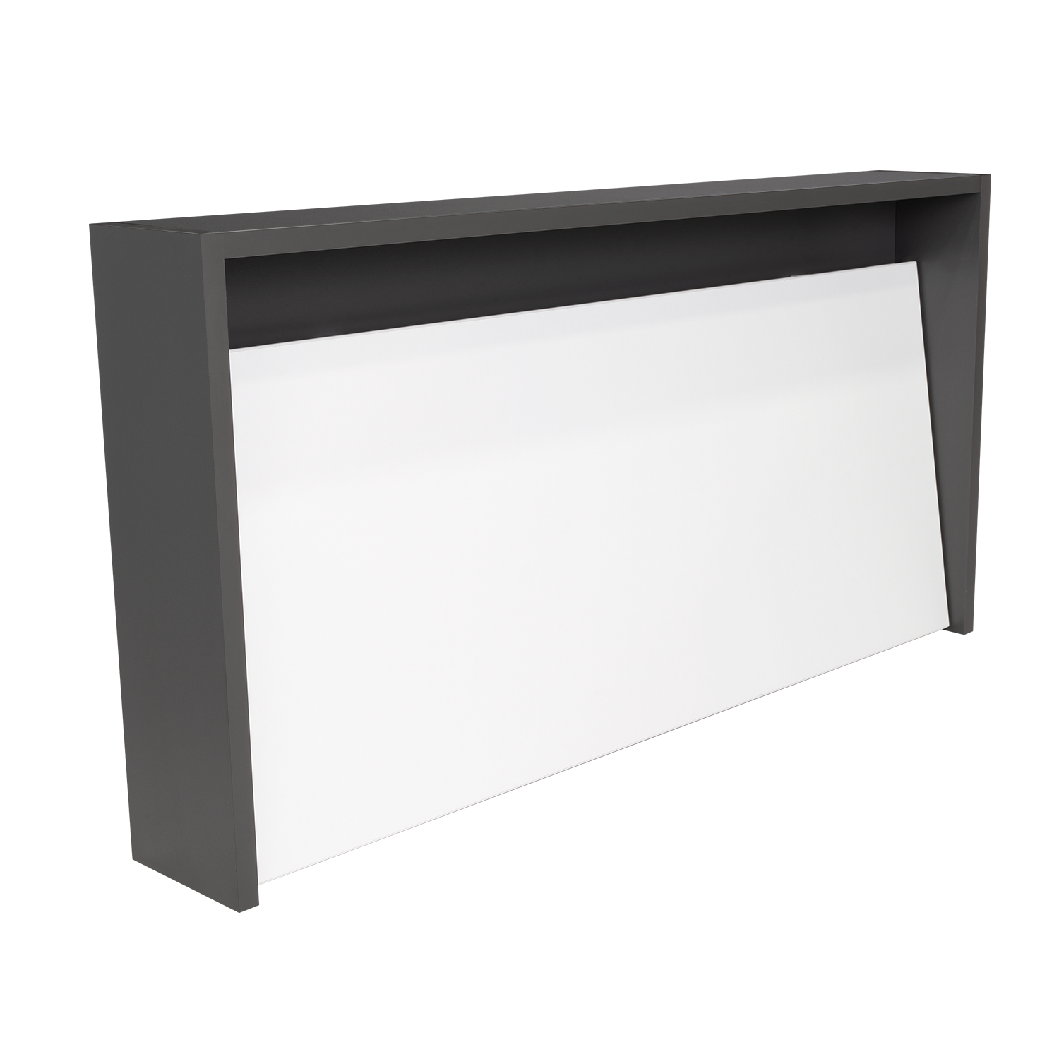 Escritorio Colgante Frello, Plata Oscuro y Blanco, con Espacio Para Artículos de Estudio