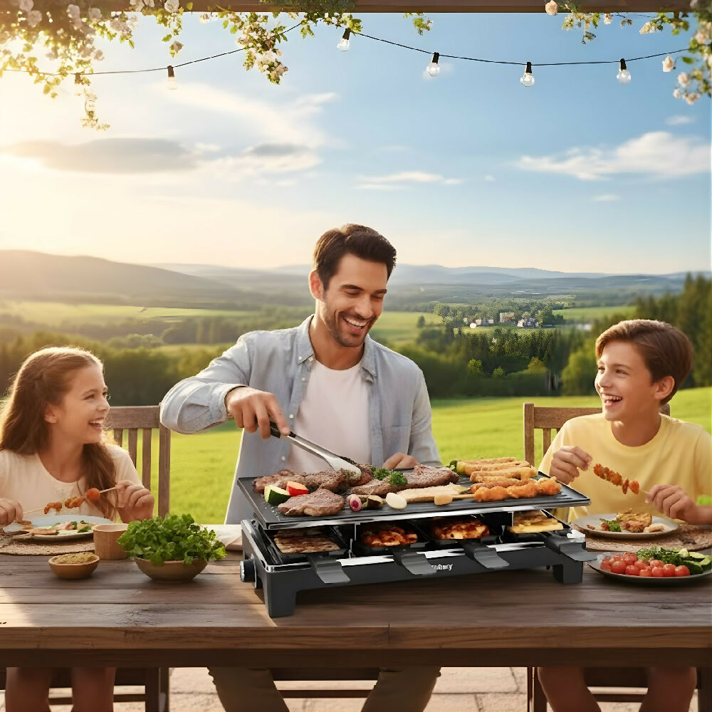 Plancha Parrilla Eléctrica Sokany Antiadherente De Alta Potencia 1500W