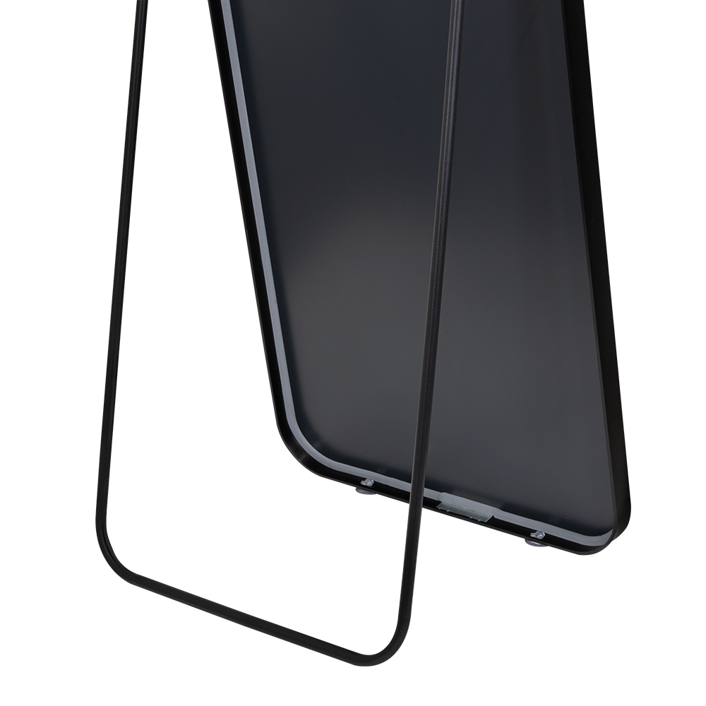 Espejo Rectangular de Piso Riga, con Marco Negro