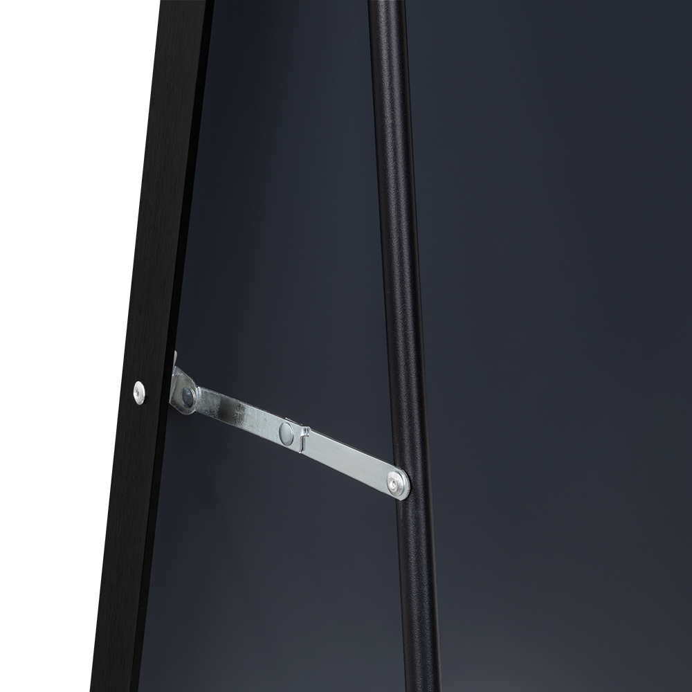 Espejo Rectangular de Piso Riga, con Marco Negro