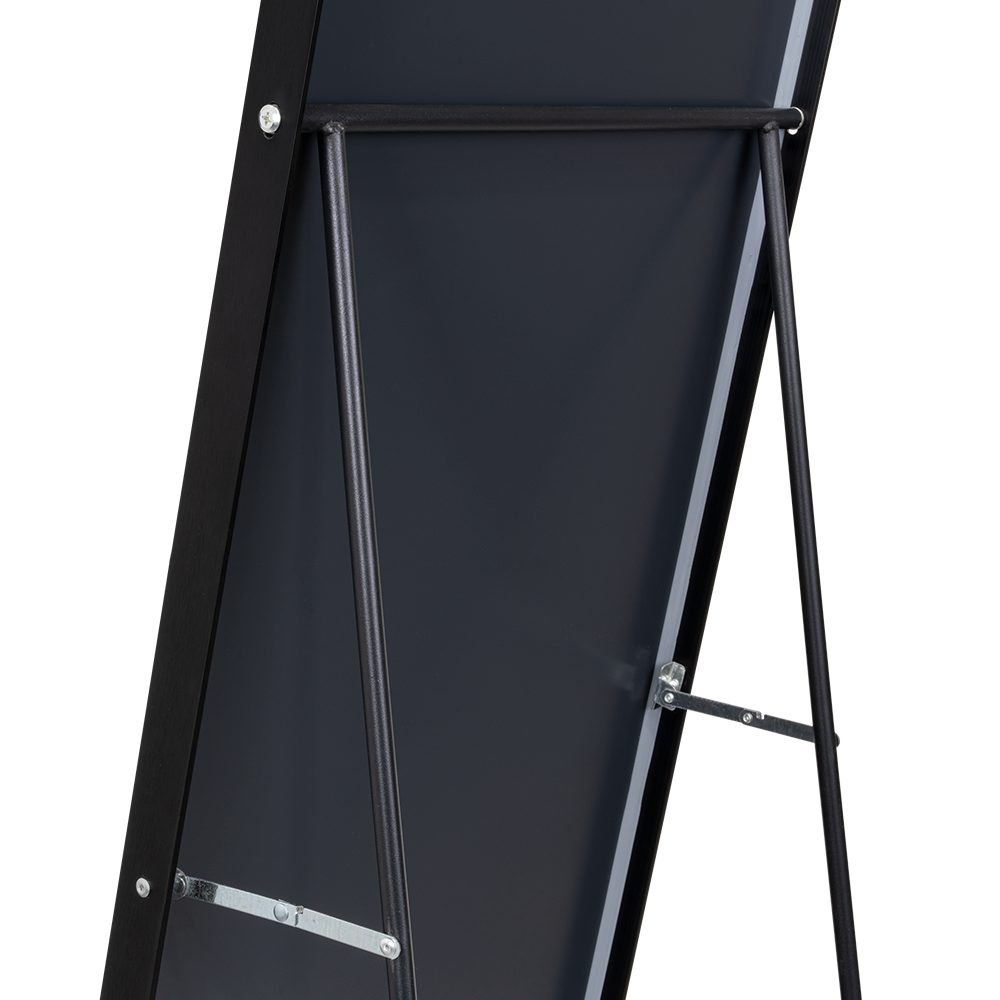 Espejo Rectangular de Piso Riga, con Marco Negro