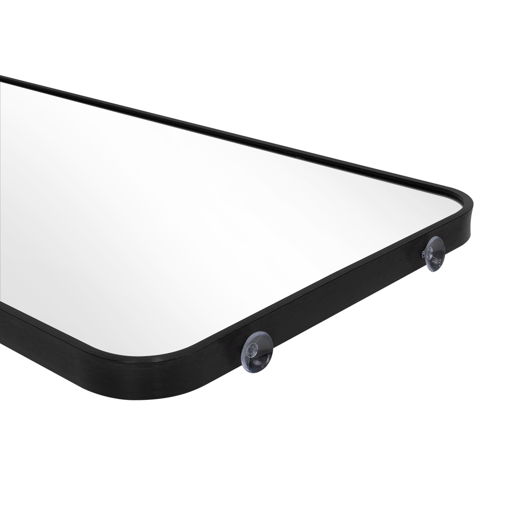 Espejo Rectangular de Piso Riga, con Marco Negro