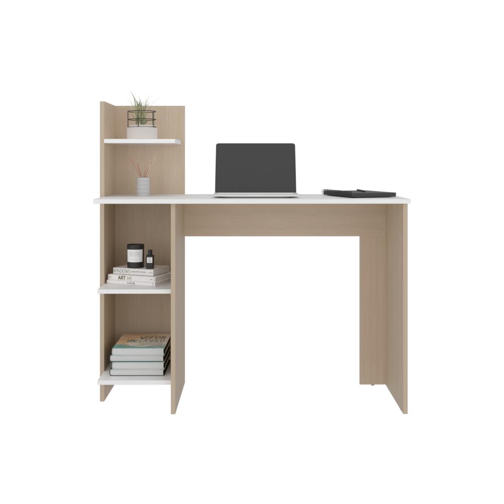 Escritorio Vilna, Cartagena y Blanco, con Amplia Superficie de Trabajo