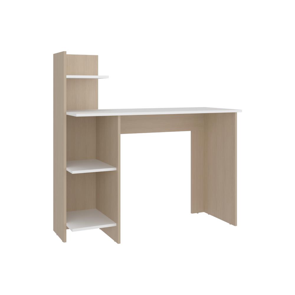 Escritorio Vilna, Cartagena y Blanco, con Amplia Superficie de Trabajo