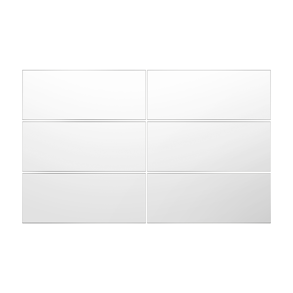 Espejo Rectangular Siena, Gris, Incluye 6 Piezas