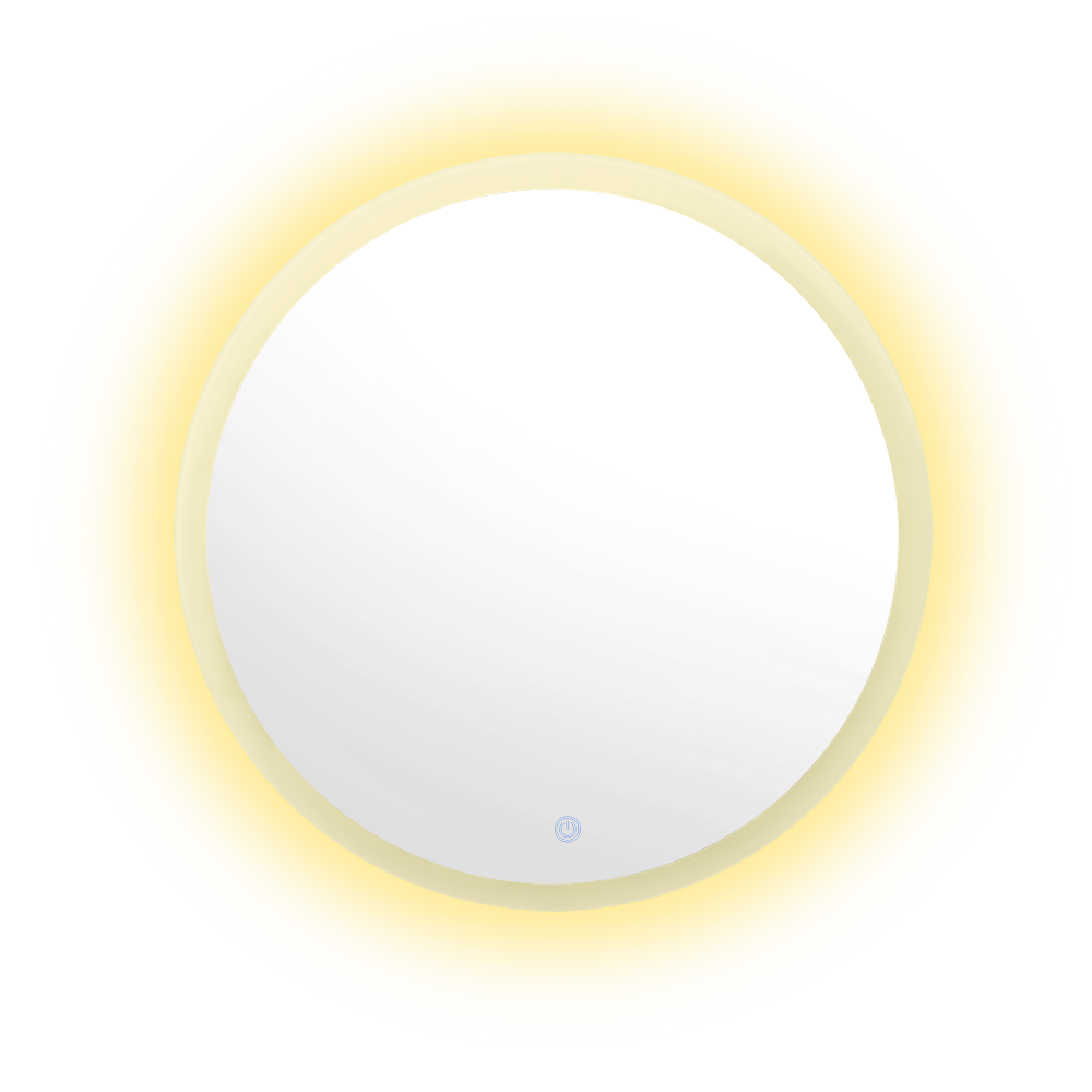 Espejo Circular Saman, con Luz Led y Botón Touch