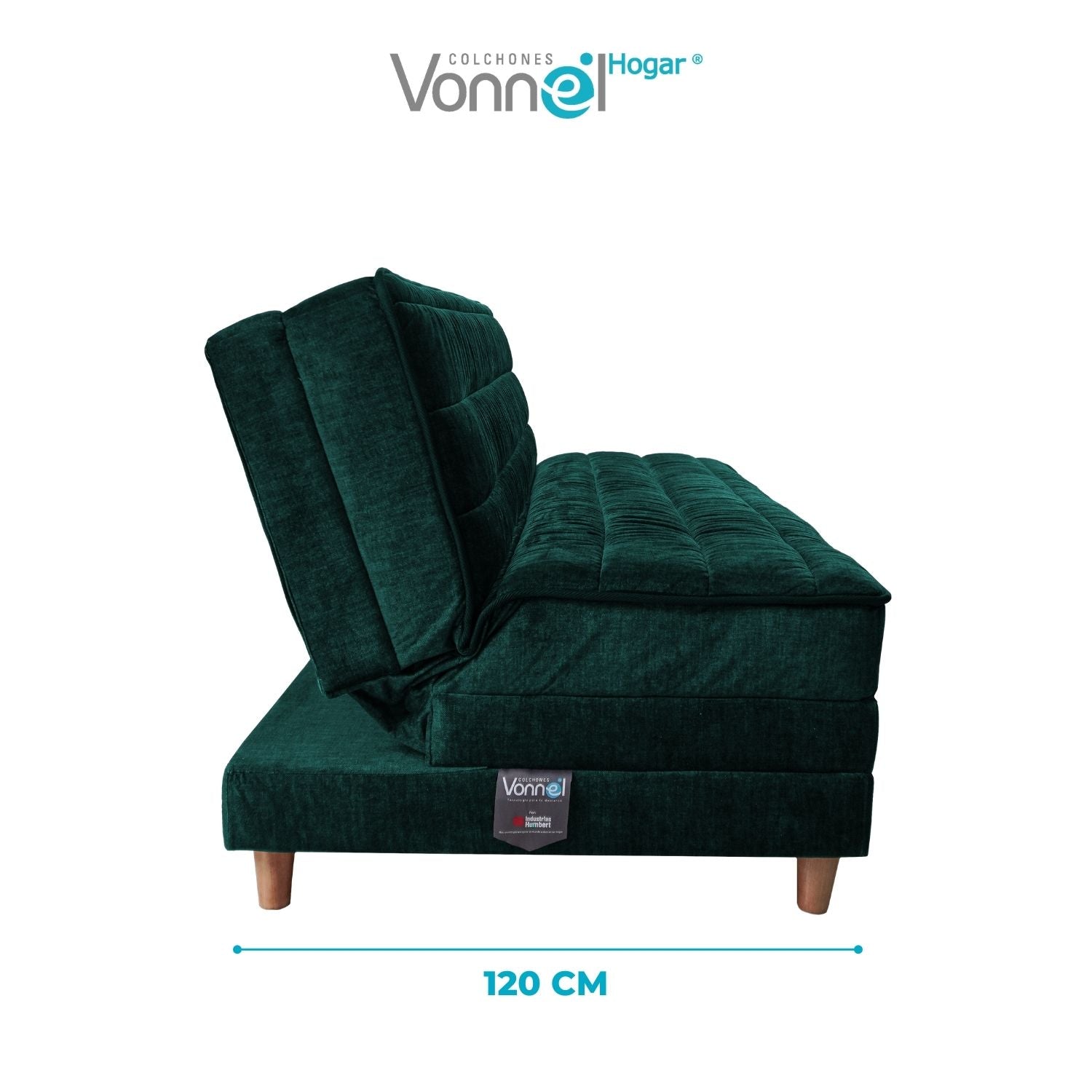 Sofá Cama Europeo Marca Vonnel (120X180 Cm) Esmeralda