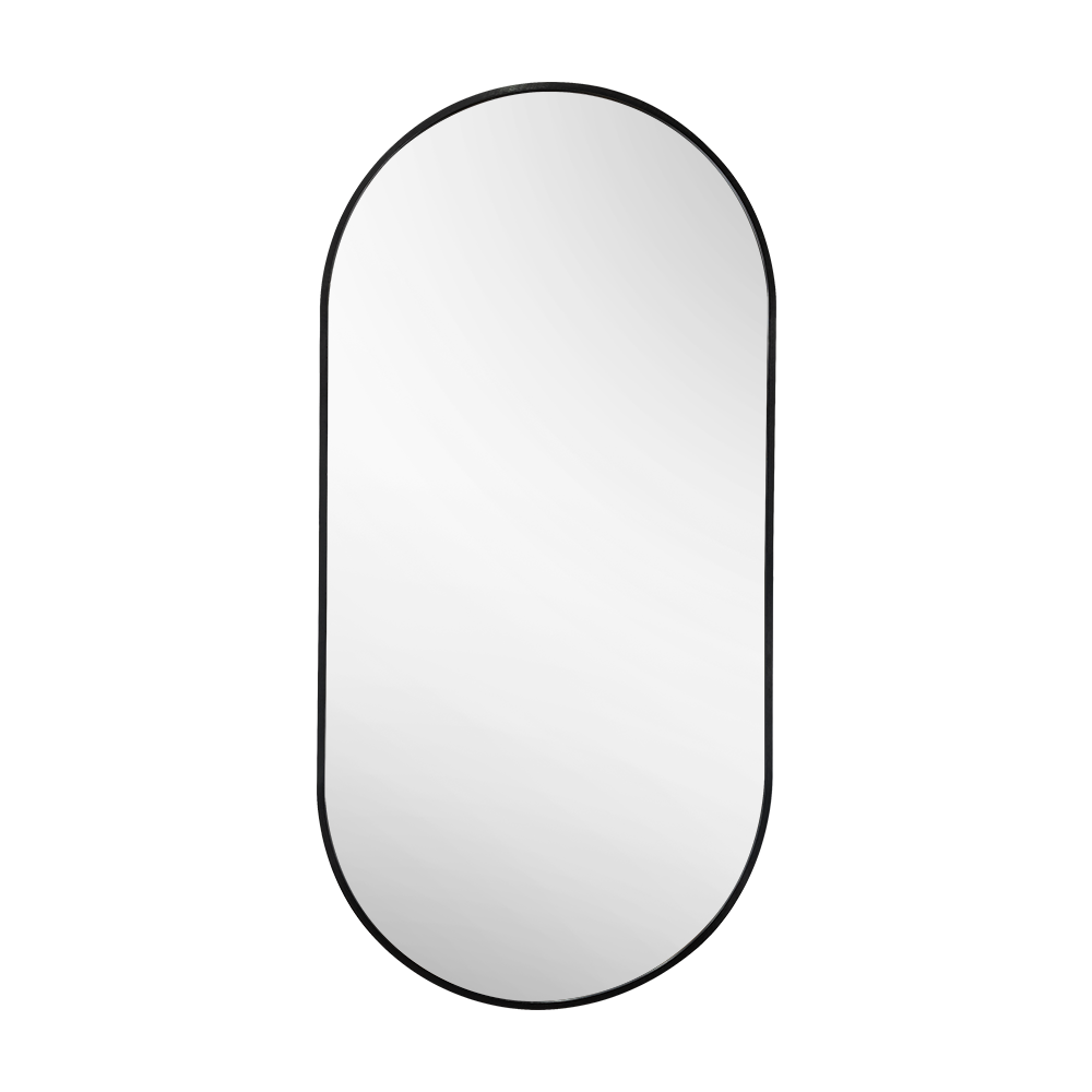 Espejo Ovalado Axel 100X50, con Marco Negro