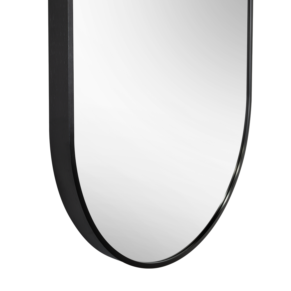 Espejo Ovalado Axel 100X50, con Marco Negro