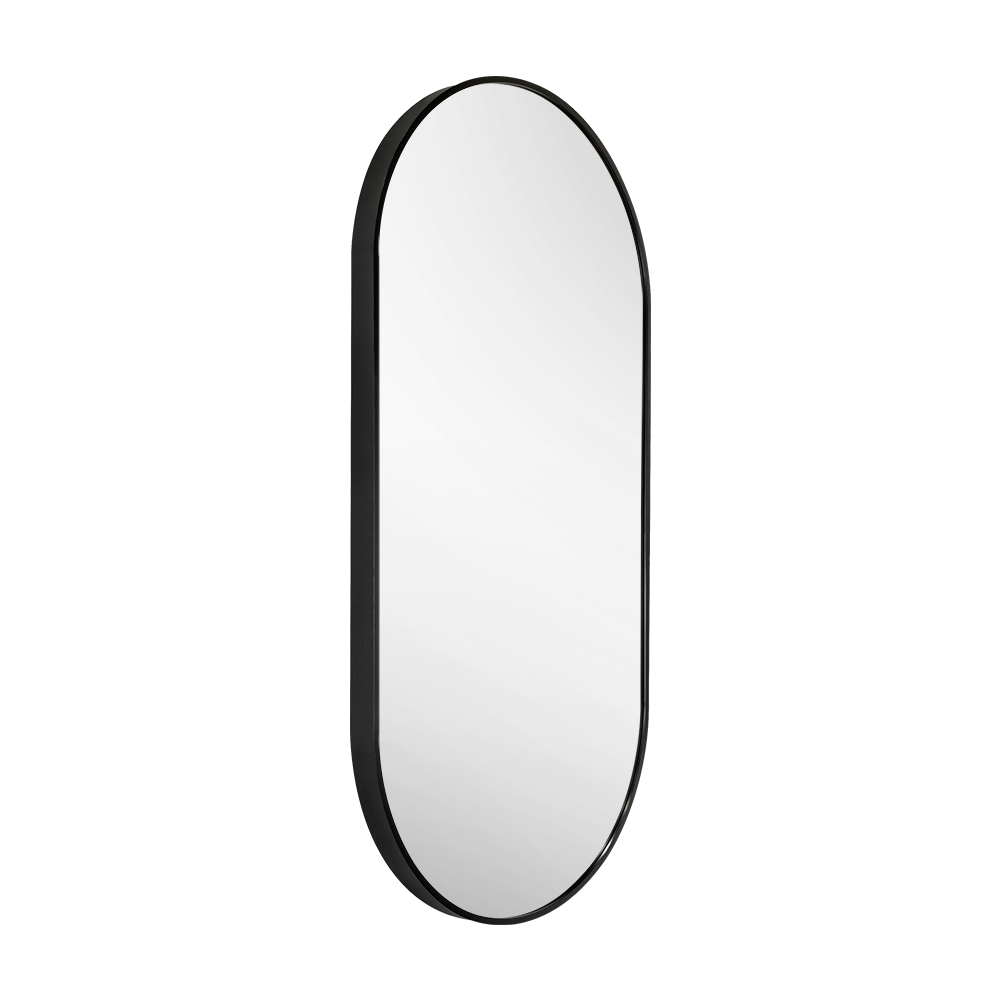 Espejo Ovalado Axel 100X50, con Marco Negro