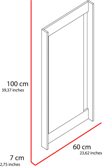 Espejo Scala Rectangular 100X60, Con Diseño Moderno