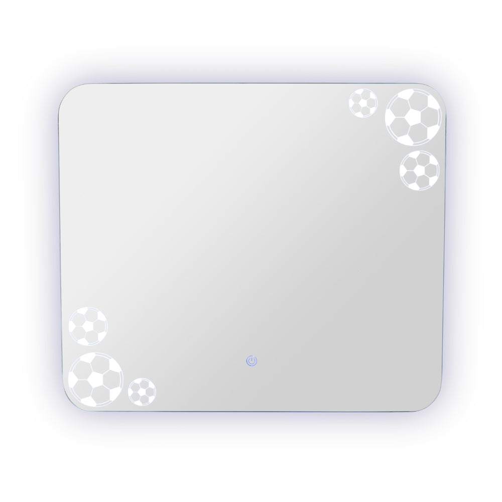 Espejo Rectangular Tory, con bordes redondeados LED + Touch
