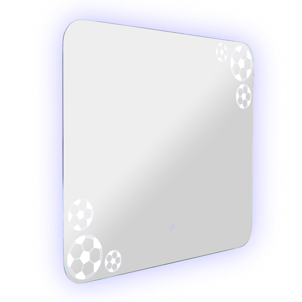 Espejo Rectangular Tory, con bordes redondeados LED + Touch