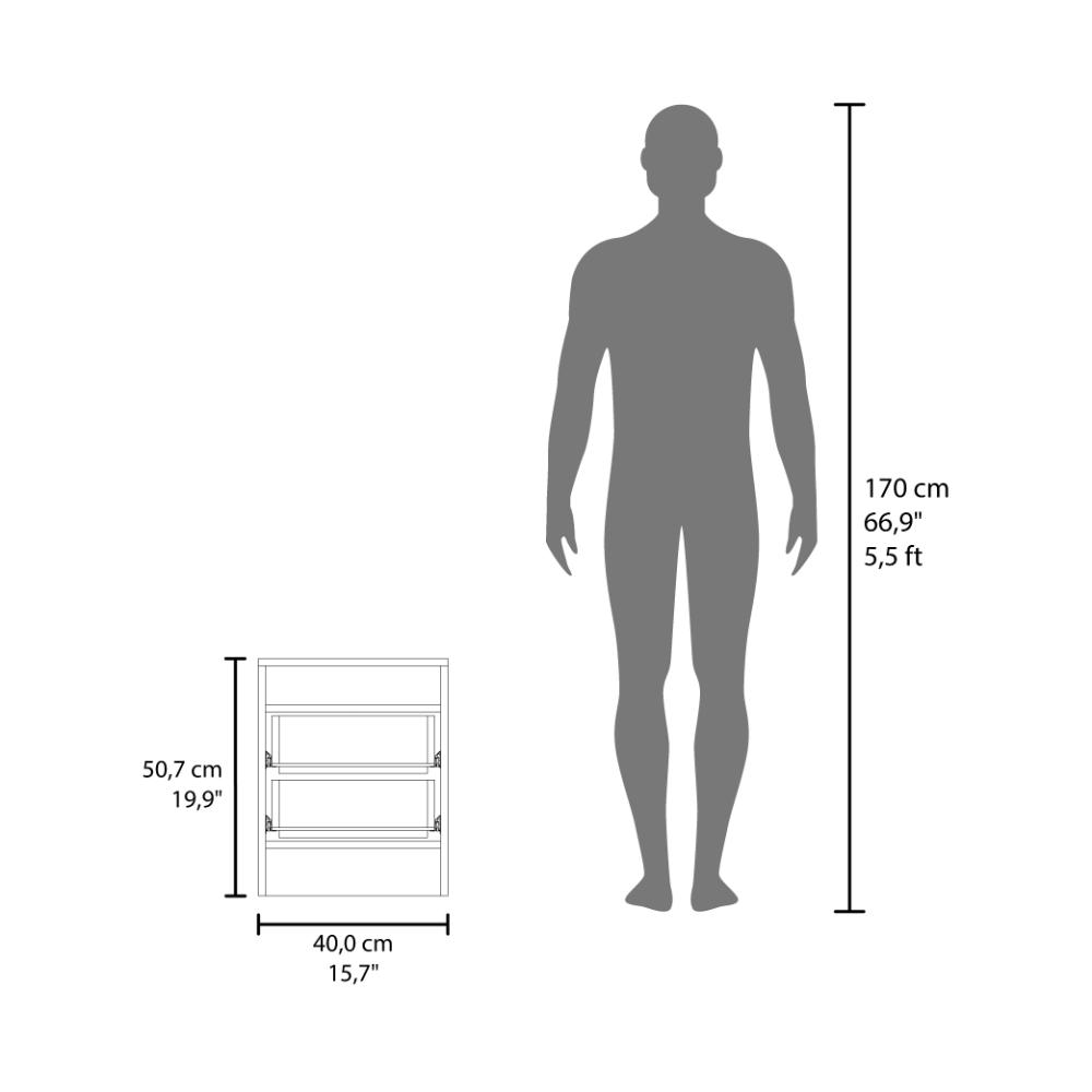 Mesa de Noche Douglas, Bardolino, con Espacio Para Colocar Objetos Decorativos ZF