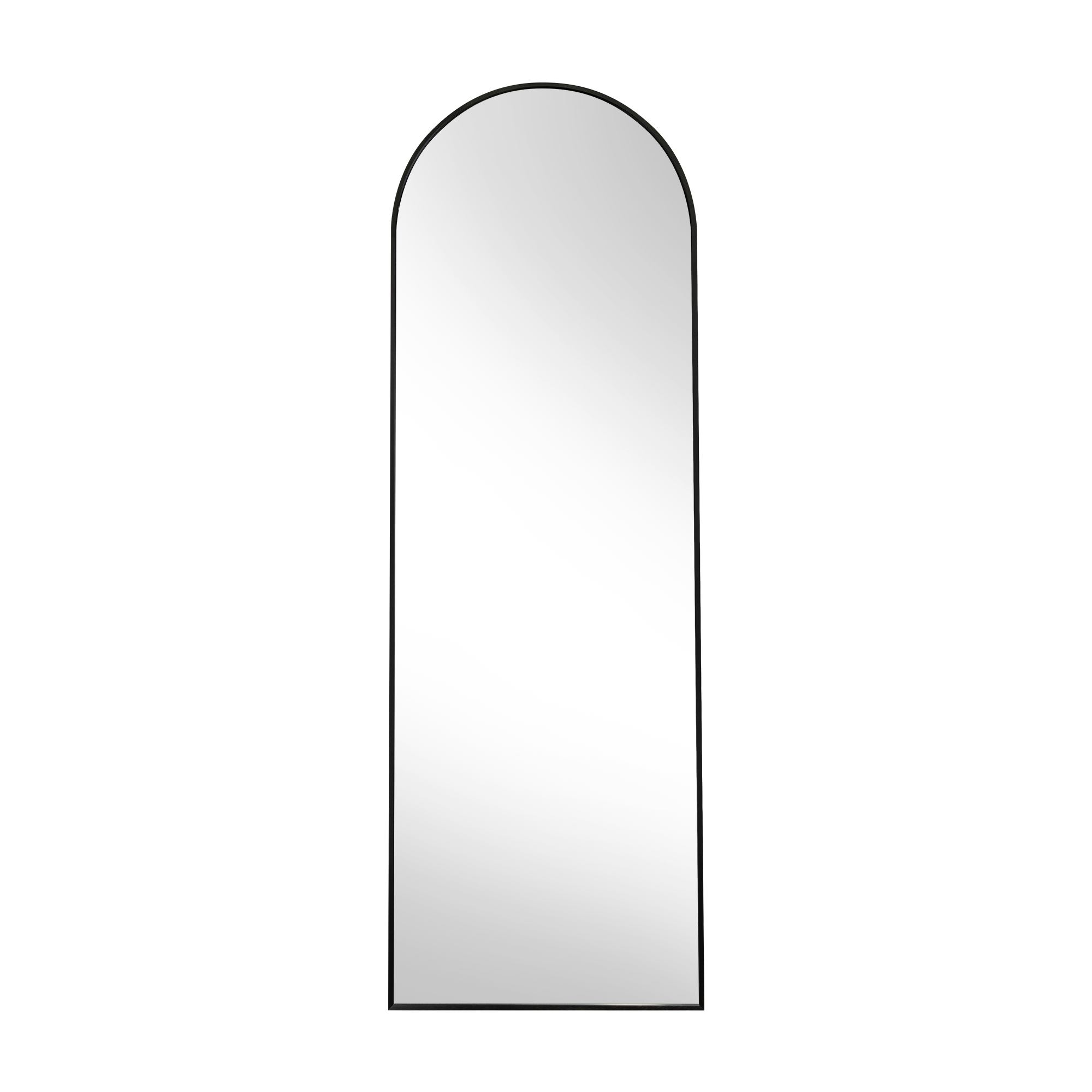 Espejo Rectangular de Piso Victoria, con Marco en Aluminio Negro